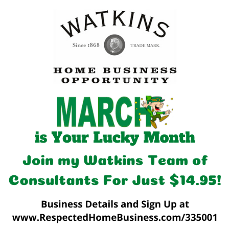 Watkins March Incentive, Watkins Sign Up Special, Join for just $14.95