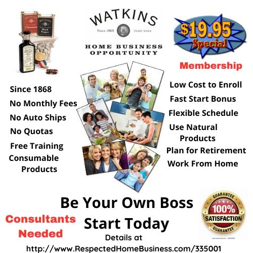 Watkins Business Opportunity - Membership Just $19.95